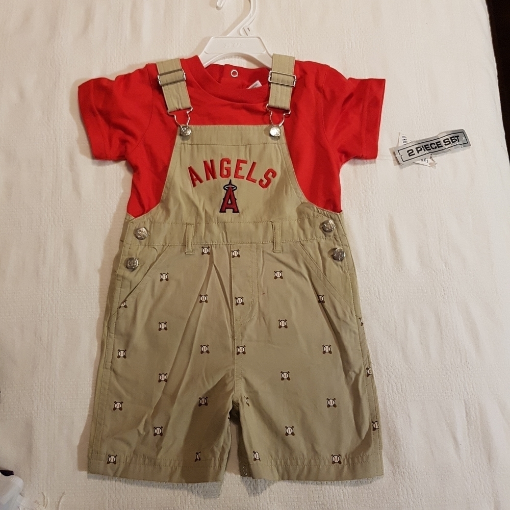 Los Angeles Angels 2 piece shorts set 2T, new